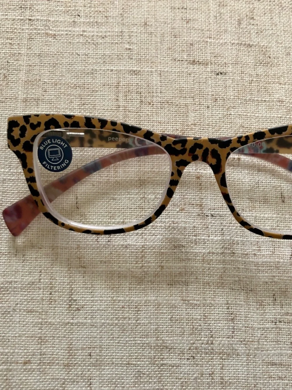 NEW LEOPARD CAT EYE PEEPERS BLUE LIGHT FILTERING GLASSES‎
